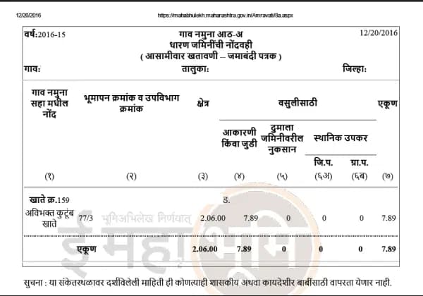 8A Extract — official document sample